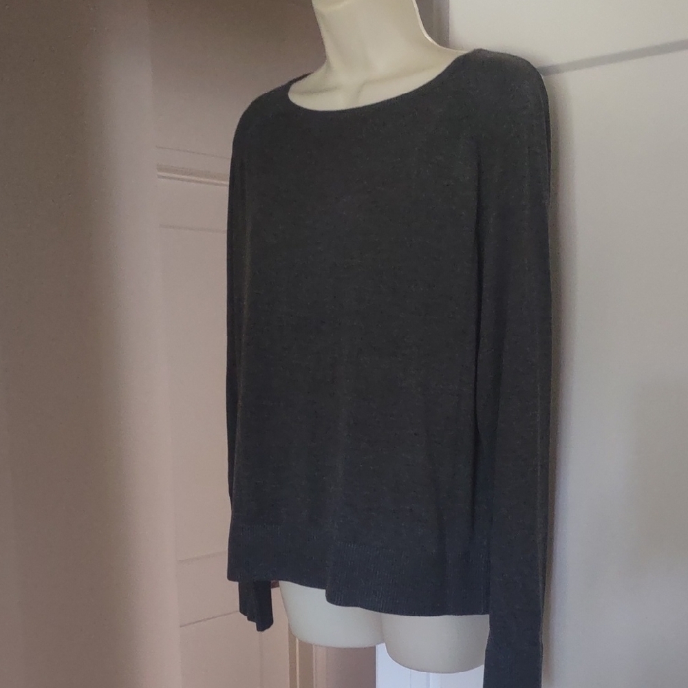 H&M Charcoal Knit Sweater Top - Medium